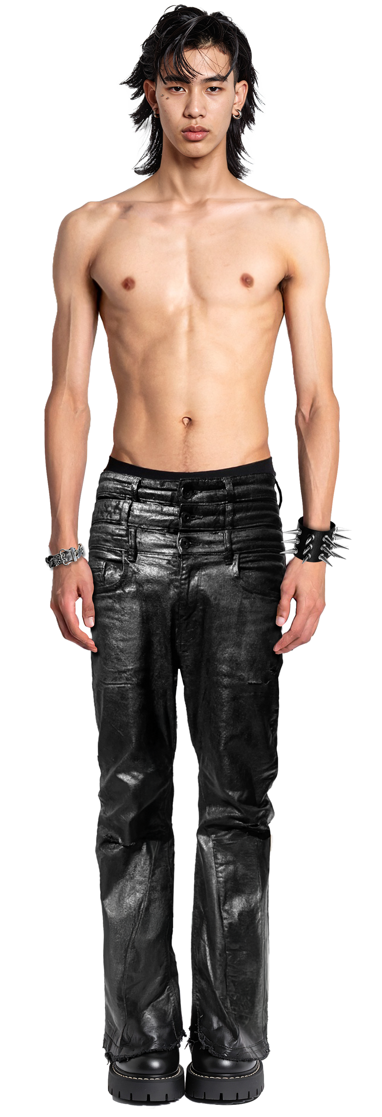 "WAXED" TRIPLE JEANS