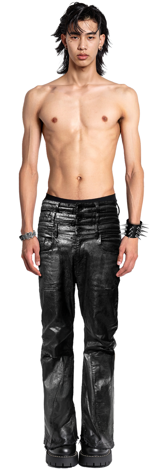 "WAXED" TRIPLE JEANS