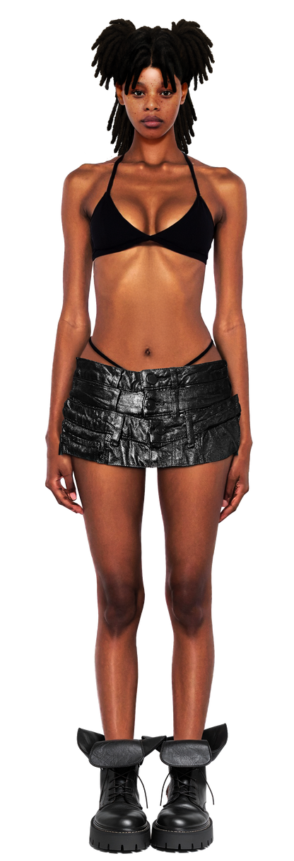 "WAXED" TRIPLE SKIRT