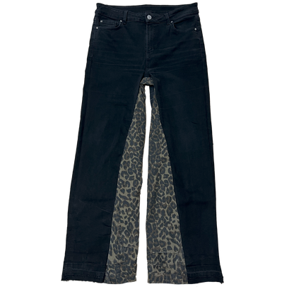 34W 32L - BLACK JAGUAR JEANS