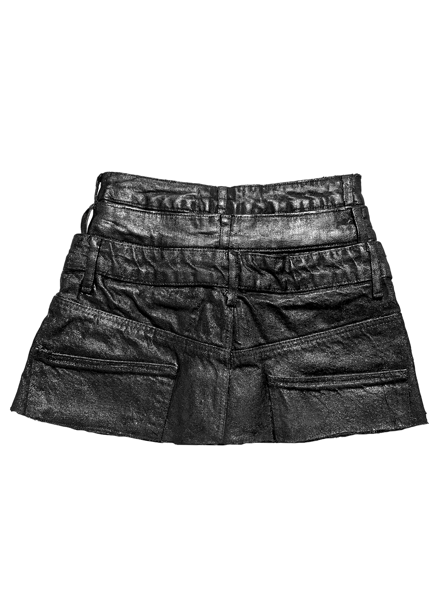 "WAXED" TRIPLE SKIRT