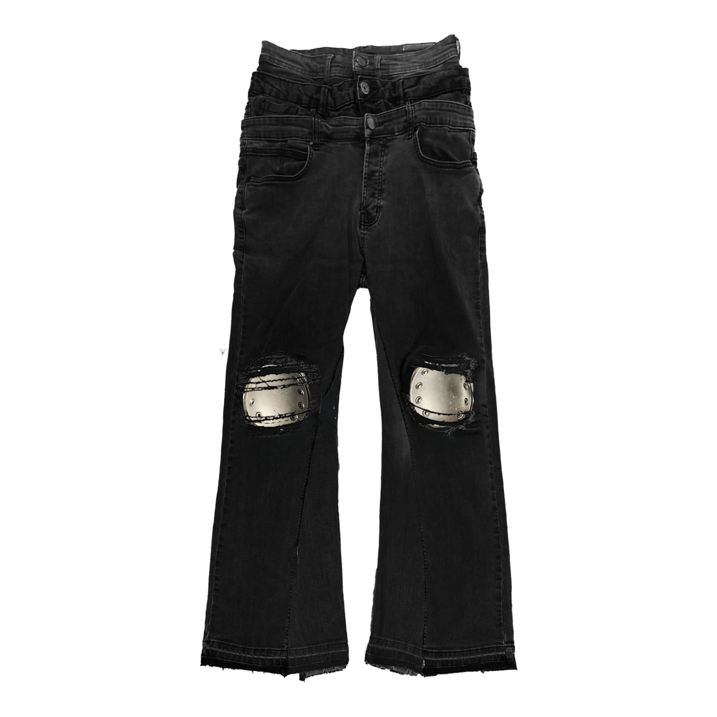 *COMMISSION ORDER - 0002* - BLACK KNEEPAD TRIPLE JEANS