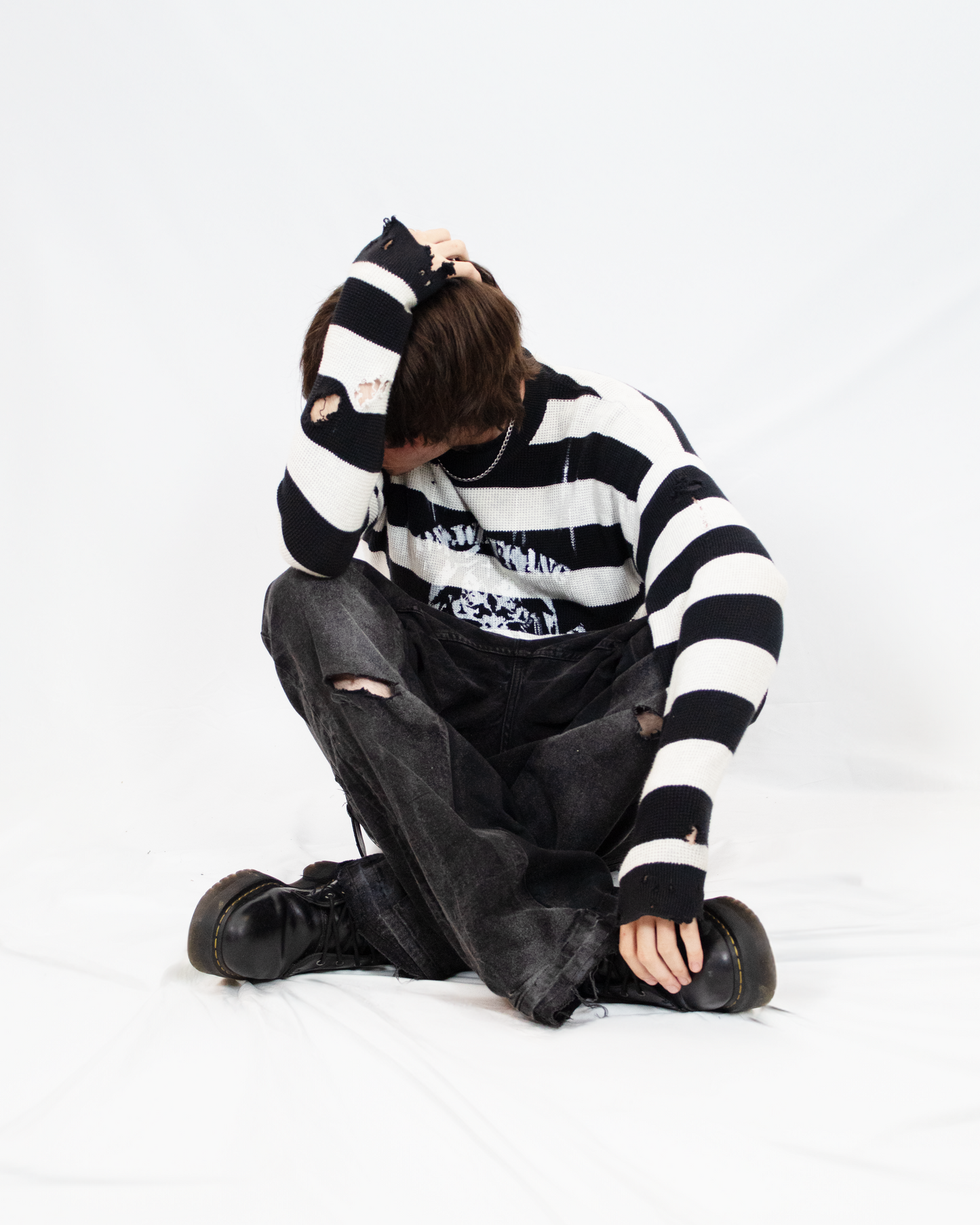 STRIPED CHAINGANG KNIT JUMPER